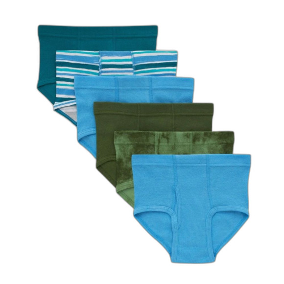 Hanes Ultimate boy 6-Pack Pure Comfort Brief Underwear Set Color: Multi Size L - Picture 5 of 5